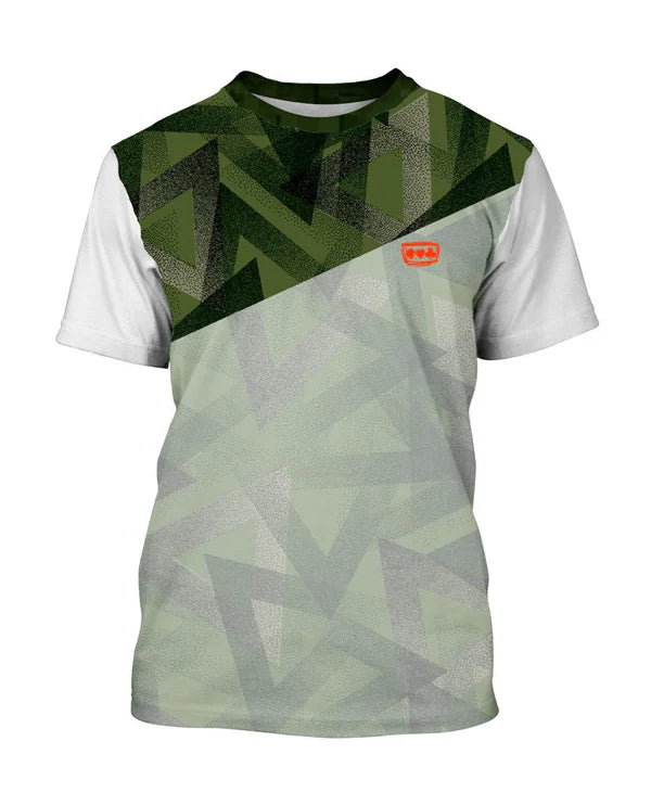 3 Lucky Aces UNISEX Grafiti Militar Green T-Shirt